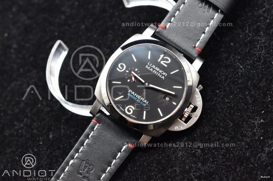 Green PAM732 Dial 999 Brown Edition TTF Strap Dark P  Upgraded Leather 1:1 on Best 0707